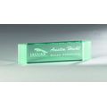 Jade Frosted Wave Acrylic Name Plate (9 1/2"x2 3/8"x1")
